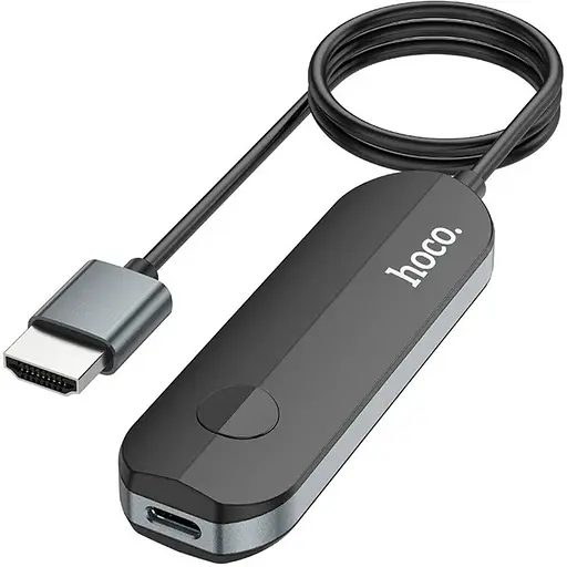 Адаптер переходник Hoco UA23 4K HDMI to Lightning F 1 м черный