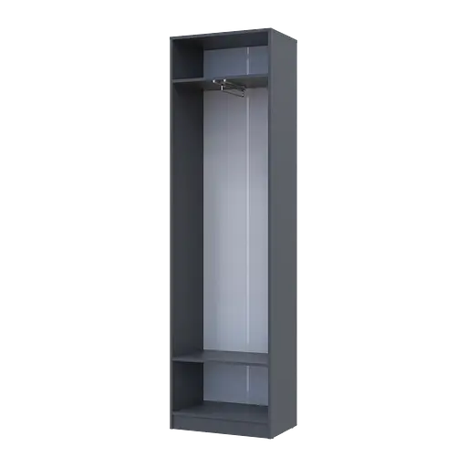 Шафа для одягу Doros Сола Графіт/Сірий ДСП 60х40х215 (44900341) - фото 4
