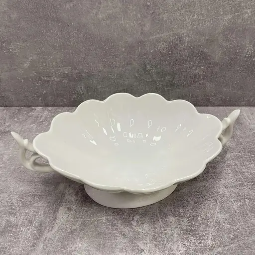 Фарфоровая фруктовница Stenson MC-3241-12 Ваза для фруктов и конфет Роскошь диаметр 30,5 см Белый - фото 2