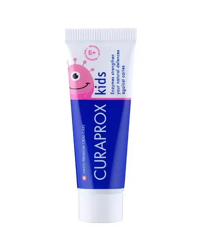 Дорожный набор Curaprox Kids фиолетовый: зубная щетка Kids + детская зубная паста 10 мл + ершики 2 шт. - фото 4