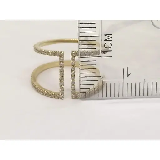 Золоте незамкнене кільце Харківська ювелірна фабрика з фіанітами. 700101 17 - фото 5