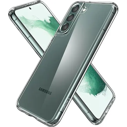 Оригинальный противоударный чехол Spigen Ultra Hybrid для Samsung Galaxy S22 Plus (6.6") Прозрачный (ACS03954) - фото 7