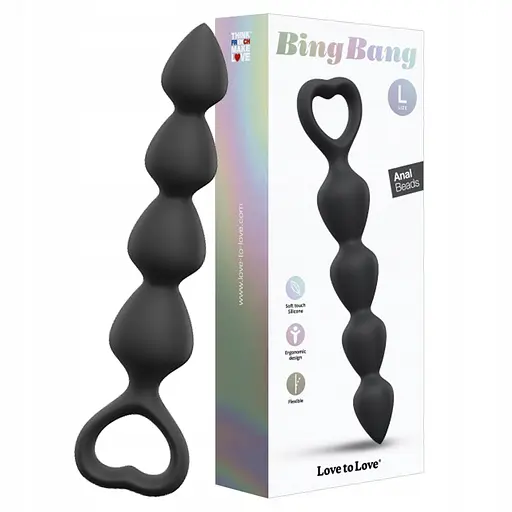 Анальні намиста Love To Love Bing Bang 18 см (чорний) - фото 8