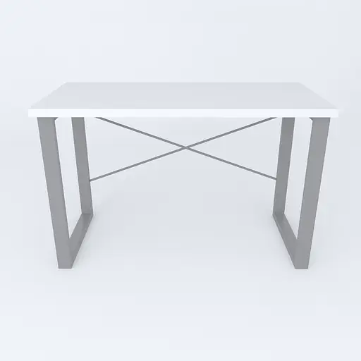 Письмовий стіл Ferrum-decor Драйв 750x1000x700 Сірий метал ДСП Біле 32 мм (FRD-103366) - фото 3