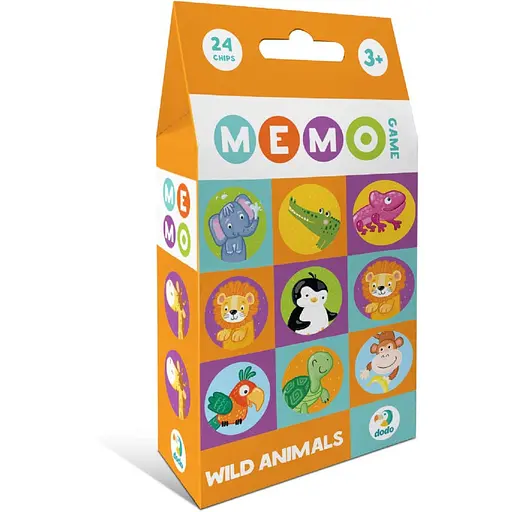 Настільна карткова гра для дітей DoDo Дикі тварини 301238 12 фішок - фото 1