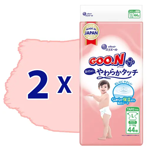 Подгузники GOO.N Plus для детей 9-14 кг размер L 88 шт. - фото 2