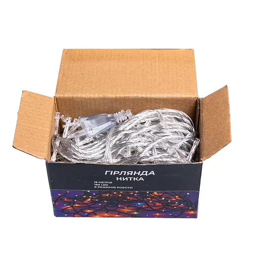 Новорічна гірлянда GarlandoPro 18 м 180 LED білий провід Жовте світло W180LED18MWY - фото 4