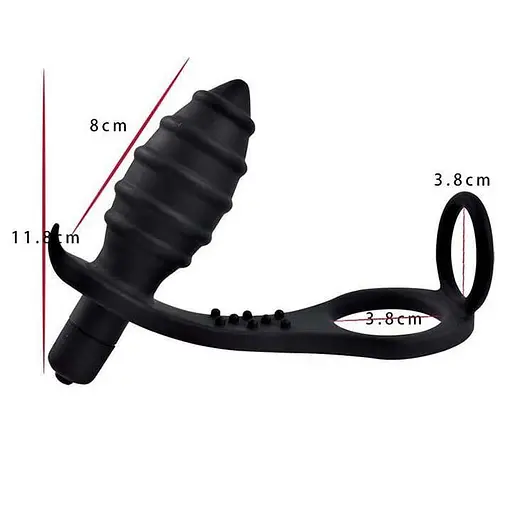 Вібромасажер для анальної стимуляції та масажу простати з 10 режимами Чорний K000696 - фото 7