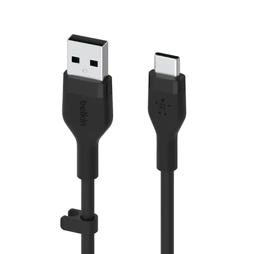 Belkin Кабель USB-A > USB-C зарядка/синхронизация 3м, 60Вт, Type-C, силиконовый с клипсой, черный - фото 9