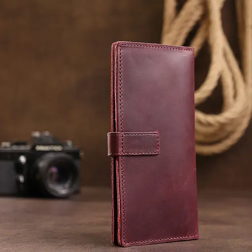 Женское кожаное портмоне Grande Pelle 9х18х1 см acs0018744 - фото 8