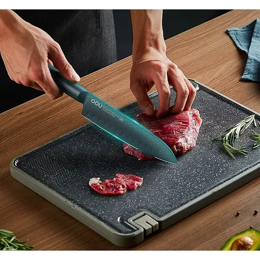 Багатофункціональна антибактеріальна обробна дошка OOU 400х280х20 мм 000031B - фото 3