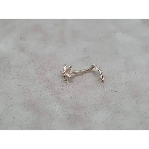 Золота сережка-пірсинг Dear в ніс Dear. 1025 - фото 2