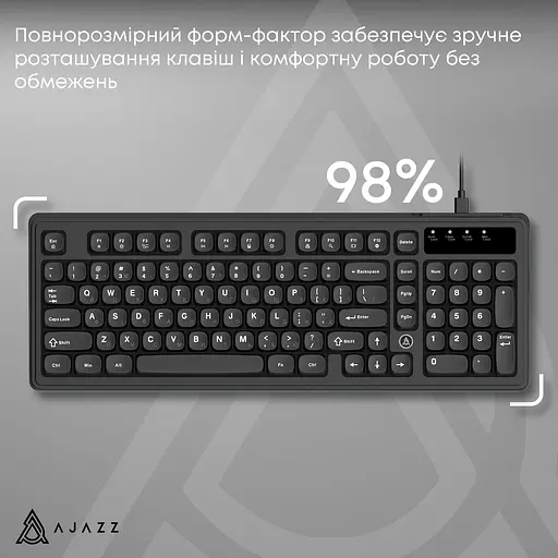 Клавіатура Ajazz AF98 Black USB-C (AF98-B) - фото 8