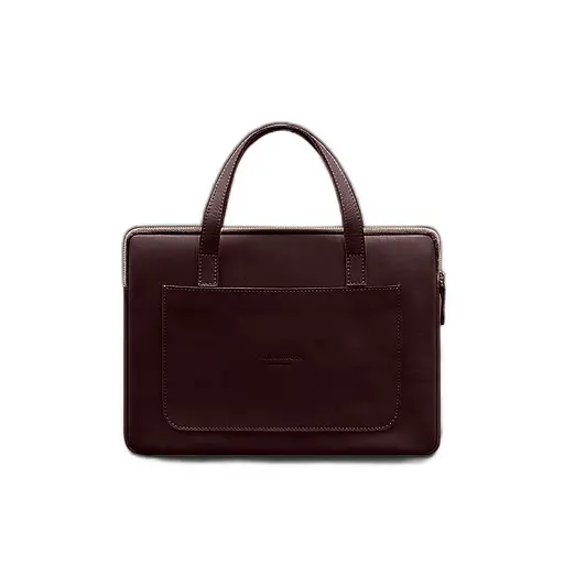 Кожаный чехол BlankNote с ручками для ноутбука 13 дюйм Бордовый - фото 8