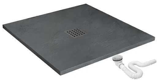 Душевой поддон Rea grey Rock 90x90 REA-K4585 Серый - фото 2