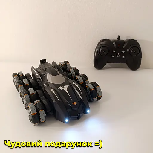 Машинка на радіокеруванні Бетмобіль 8х8. Колеса обертаються по осі. З фарами. бетмен - фото 14