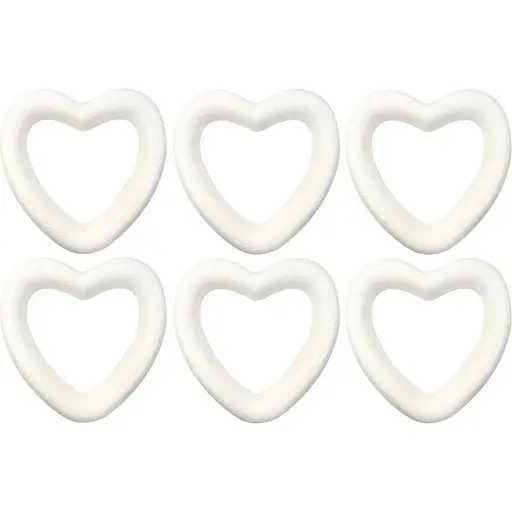 Набір пінопластових Сердець 20 см 6 шт. - фото 1