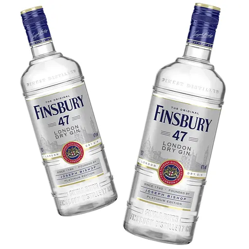 Джин Finsbury Platinum London Dry Gin 47% (2 шт. x 0.7 л) - фото 1