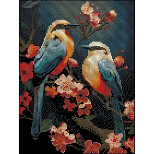 Алмазная мозаика без подрамника Птички Strateg ZAV3040-40, 30х40 см - фото 1