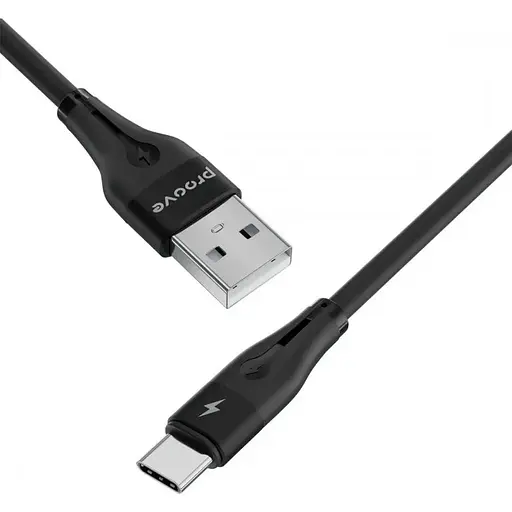 Кабель Proove Soft Silicone USB-A to USB-C 2.4A 1m Black (CCSO20001201) [130627] - фото 3