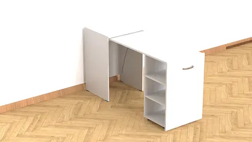 Стіл-тумба трансформер Смарт 1/1 Ferrum-decor 750x1450x500 ДСП Біле 16 мм (FRD-105067) - фото 2