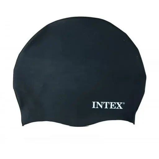 Шапочка для плавання Intex 55991 силікон від 8 років 20 см чорний