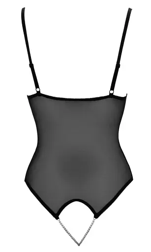 Боді Cottelli Collection Crotchless M чорний - фото 4