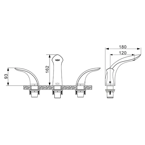 Набір душова система зовнішнього монтажу з термостатом Nett PSr-88 + змішувач на борт ванни та аксесуари Графіт - фото 9