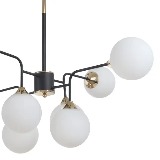 Люстра Brille потолочная молекула в зал E27 60W BK (BL-921C/8) - фото 4