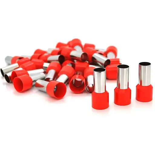 Кабельный наконечник VE50-20, 50,0мм сечение зажима кабеля, длина медной трубки 20мм, изоляция, 100шт в упаковке