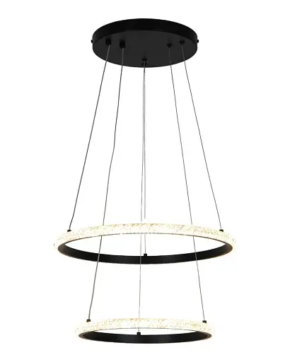 Світильник підвісний, люстра Zuma Line 5905316 626515 Ride LED 2x36W 4000K 2200Lm IP20 чорний - фото 1