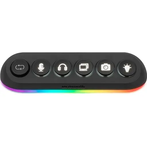 USB-Хаб Streamplify HUB DECK 5-RGB-EU-F, чорний - фото 1