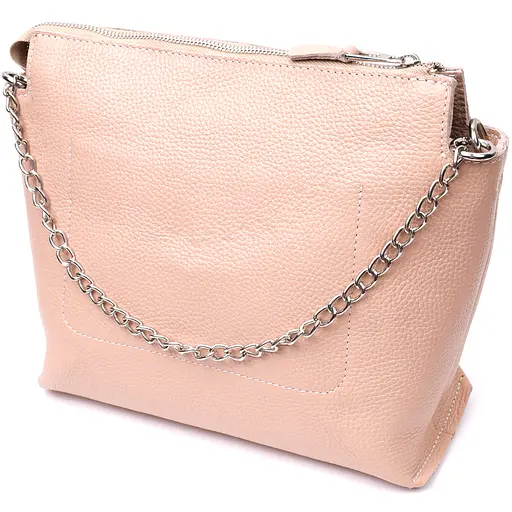 Кожаная женская сумка Grande Pelle 26х22х13 см sum0023604 - фото 2