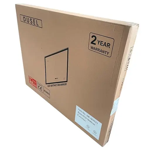 Дзеркало Dusel Led DE-M0065D Silver 100x75 см сенсорне включення + підігрів, Сірий - фото 4