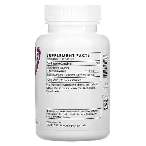 Никотинамид рибозид Thorne NiaCel 400, 60 капсул - фото 2