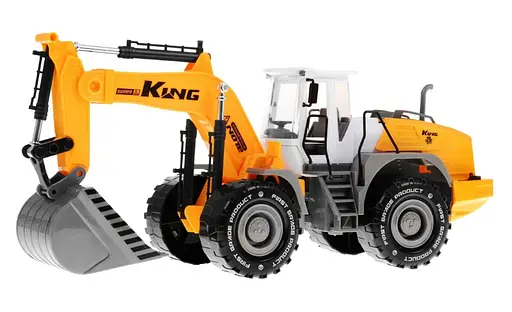 Детский экскаватор-погрузчик Ramiz с подвижным ковшом и открывающим капотом 46 см. - фото 2