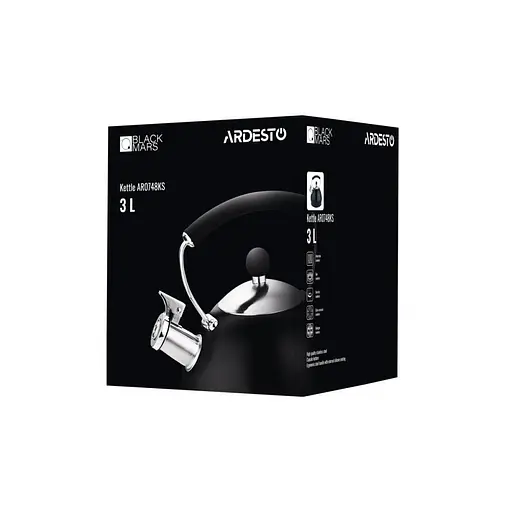 Чайник Ardesto Black Mars (AR0748KS) - фото 6