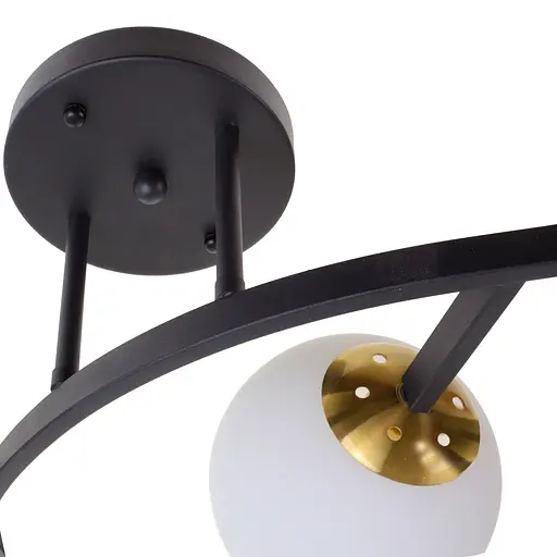 Люстра потолочная Brille в спальню Е27 60W BK/WH (BR-01 644C/3) - фото 3