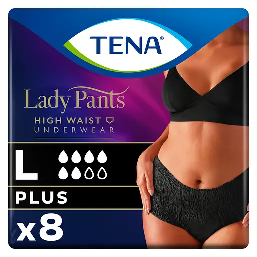 Урологические трусы для женщин Tena Lady Pants Plus Black L 8 шт. - фото 1