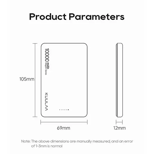 Повербанк Kuulaa MagSafe Powerbank з бездротовою зарядкою для iPhone 10000 mAh 20W Dark Green - фото 10