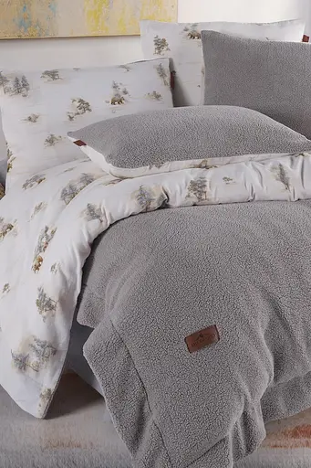 Постільна білизна Sherwood Grey (Фланель + Шерпа) Istanbul pbe0051507 - фото 2