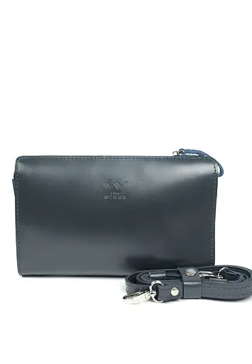 Шкіряний млатч синій - фото 2