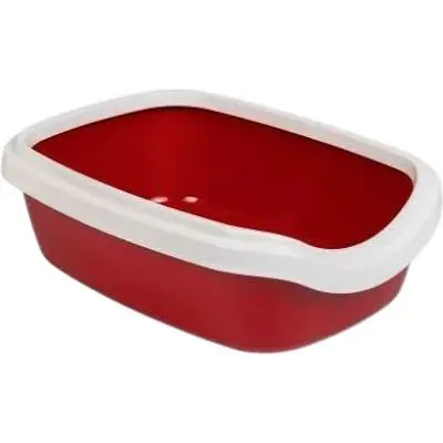 Туалет Природа Comfort M для кошек 41х30х13.5 см (бордовый) - фото 1