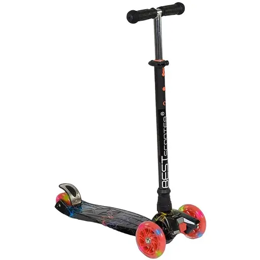 Самокат дитячий Best Scooter 12 Чорно-жовтогарячий 000254917