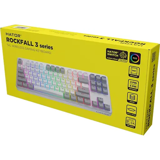 Клавіатура Hator Rockfall 3 TKL White HTK851UA (127986) - фото 6