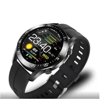 Смарт годинник Lige C2 водонепроникні IP68 (ремінець - силікагель) + шкіряний ремінець (Чорний)