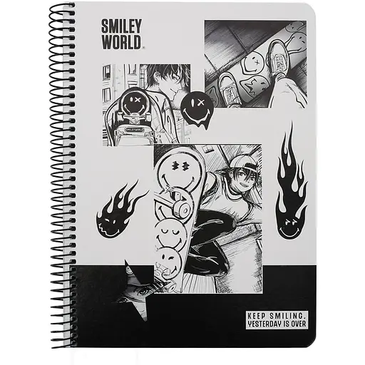 Зошит для записів Yes Smiley World Keep smiling А5 в клітинку 80 аркушів  (152269)