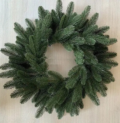 Різдвяний вінок з хвої Преміум литий 60 см (Зелений)