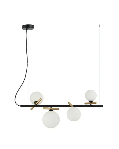 Підвісний світильник, люстра Italux PND-5622-4-BK-W Reverso G9 4x25W IP20 Чорний - фото 1