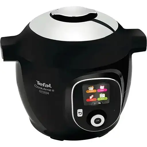 Мультиварка Tefal Cook4Me+ Connect CY855830, 6л, 1600Вт, 6 програм, чорно-срібляста